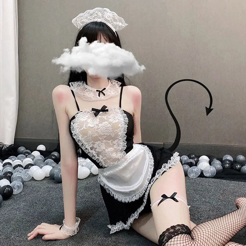 French Maid Lolita Cosplay Dress | Babydoll Lingerie Set