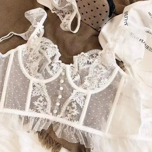 Steel Ring Lace Bra & Panty Set