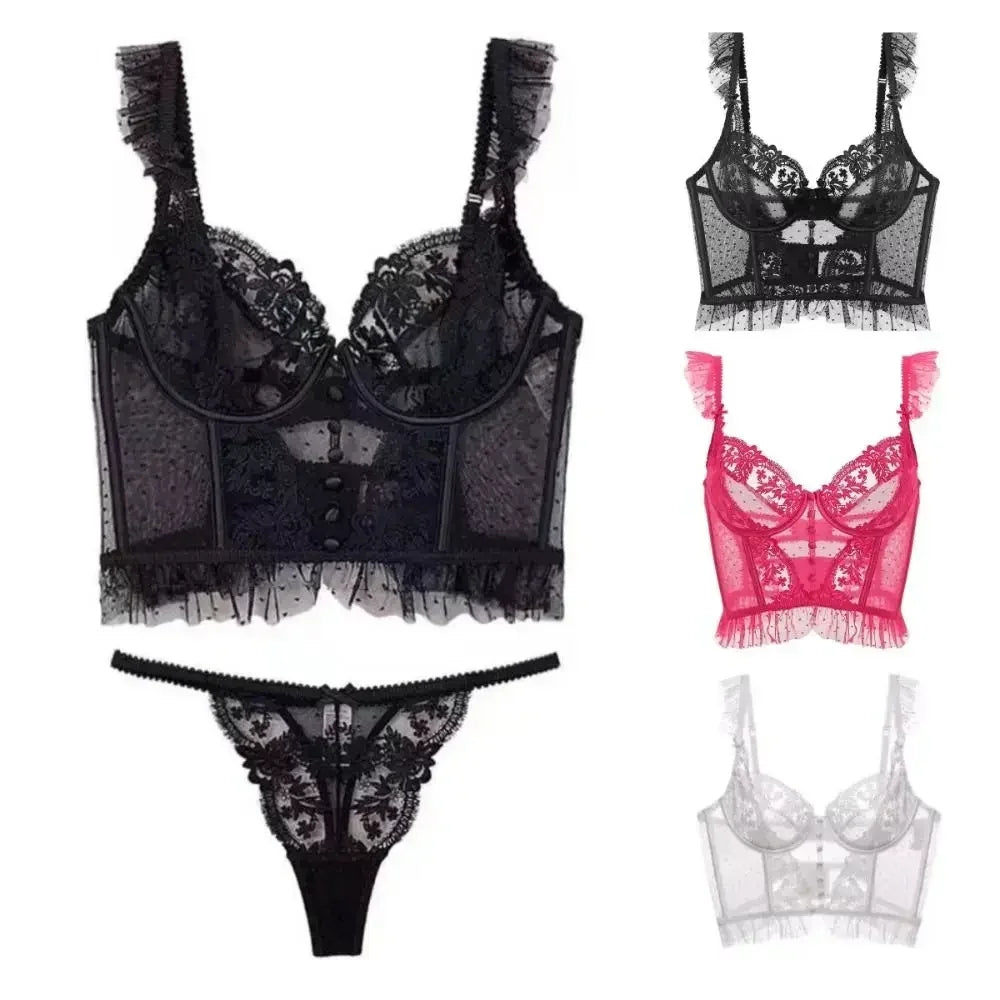 Steel Ring Lace Bra & Panty Set