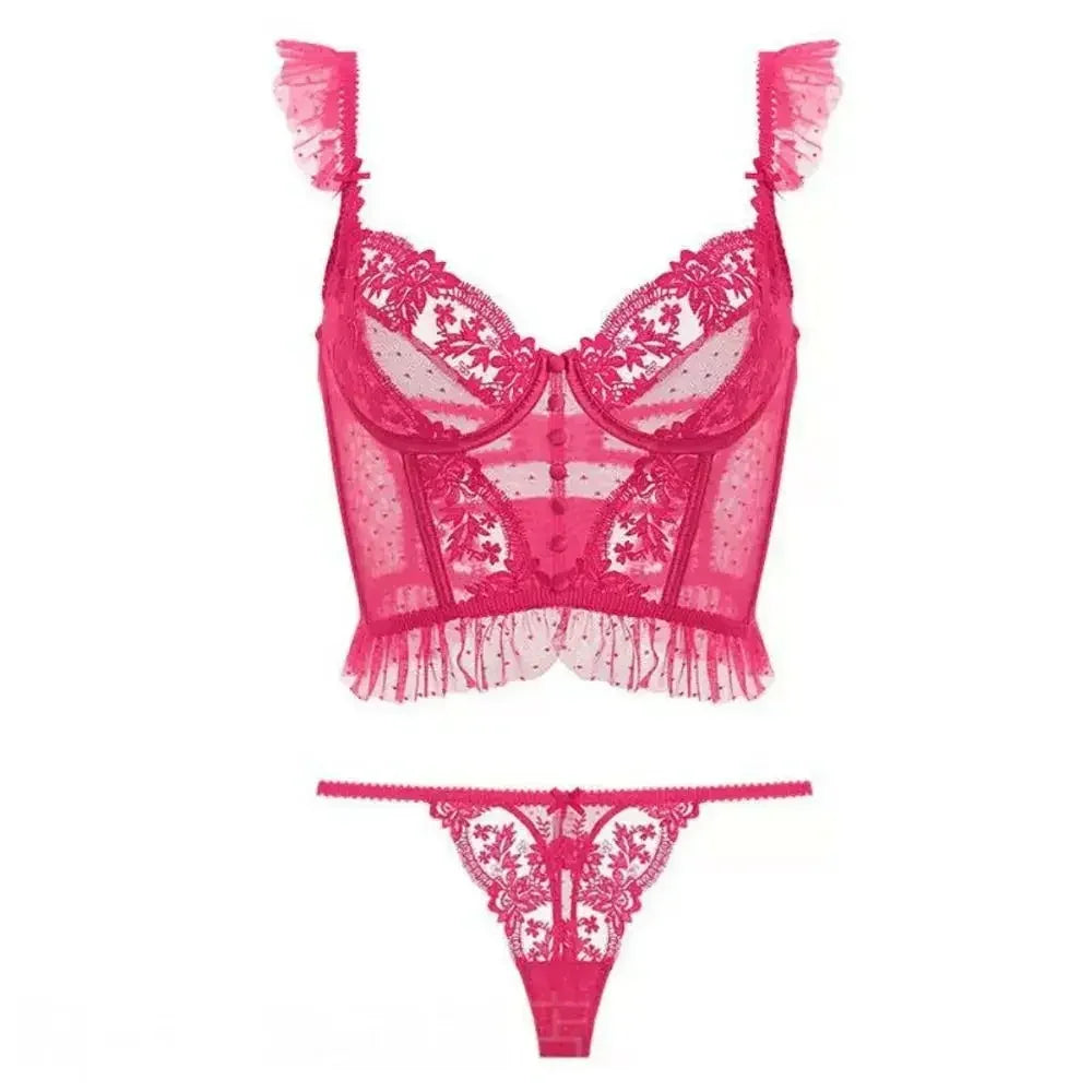 Steel Ring Lace Bra & Panty Set