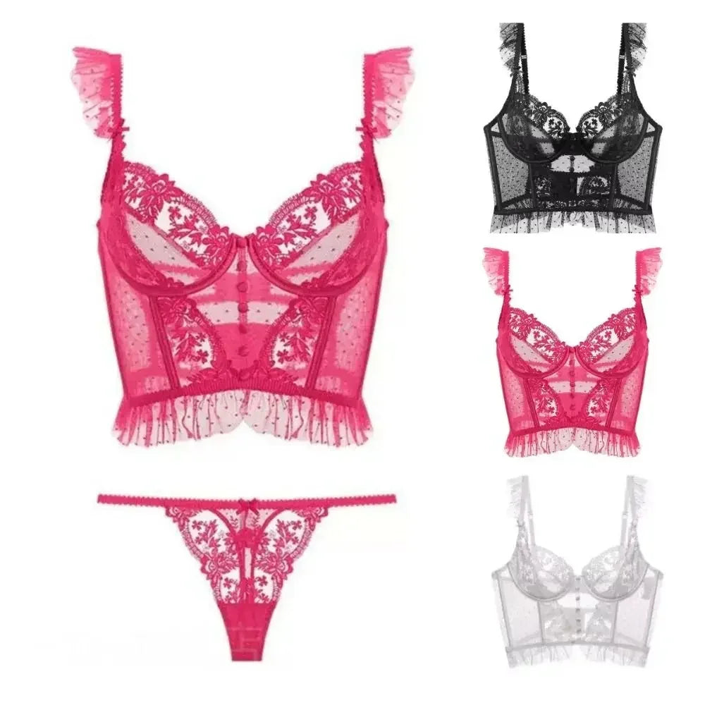 Steel Ring Lace Bra & Panty Set