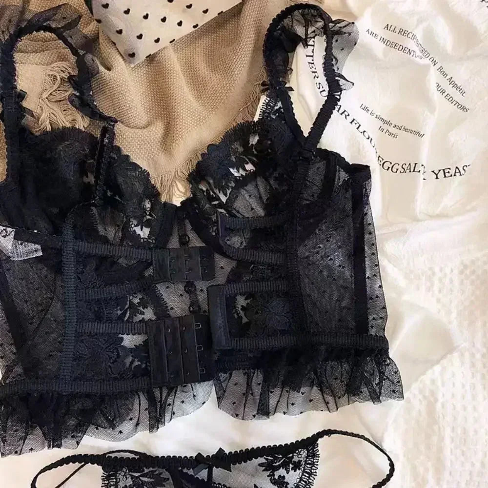 Steel Ring Lace Bra & Panty Set