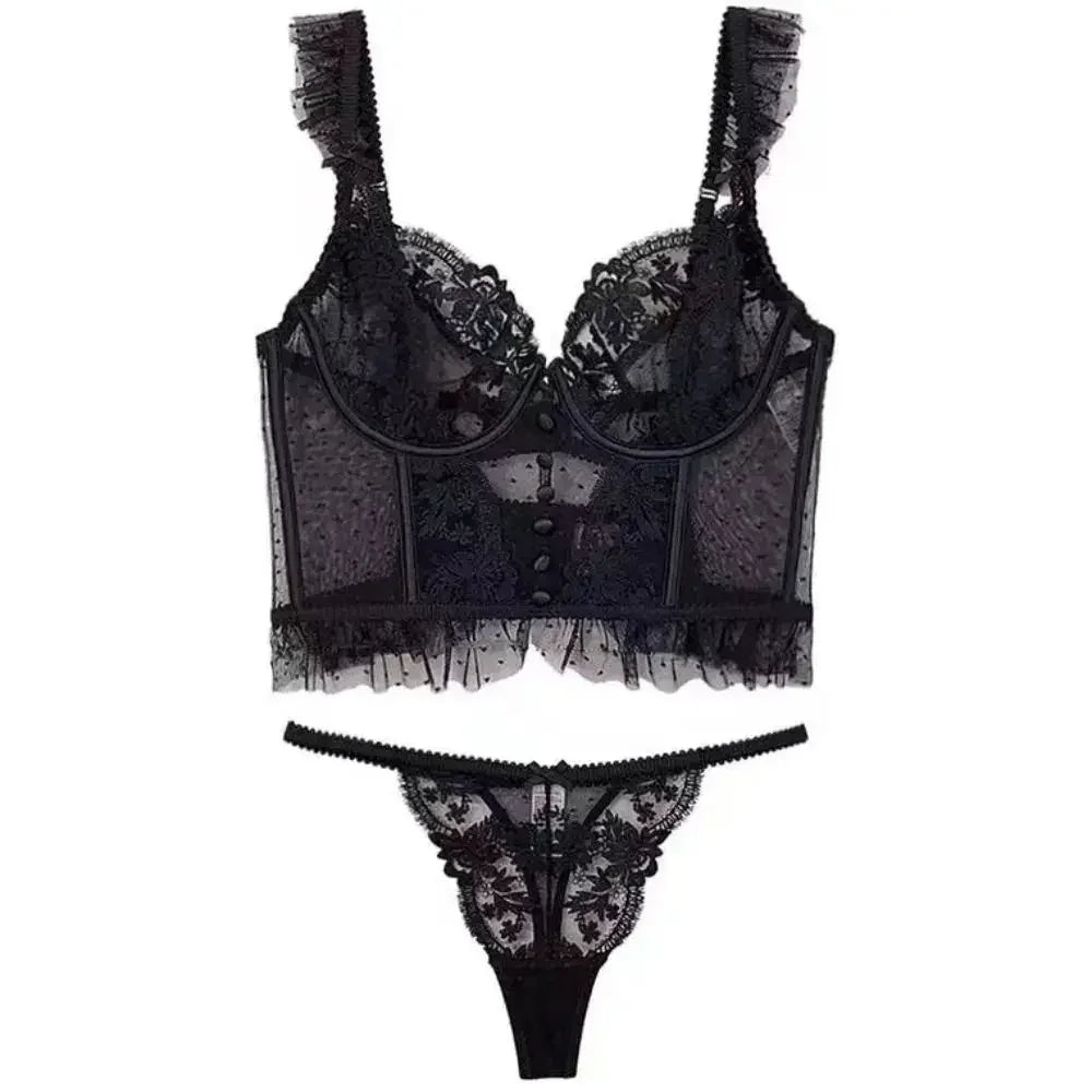 Steel Ring Lace Bra & Panty Set